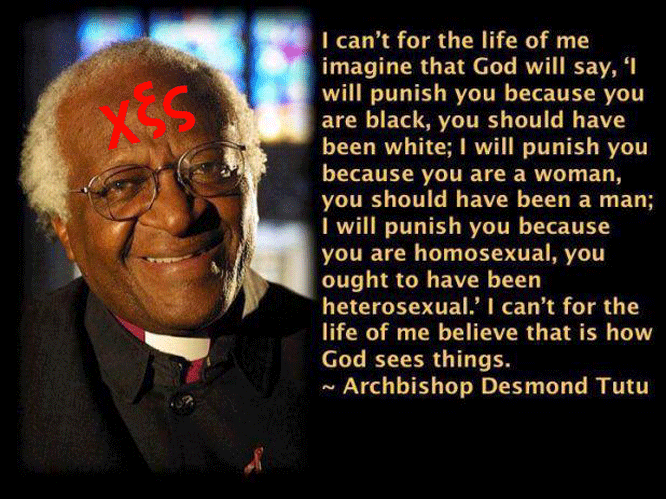 Archbiship Desmond Tutu bears the Mark of the Beast: Χξς