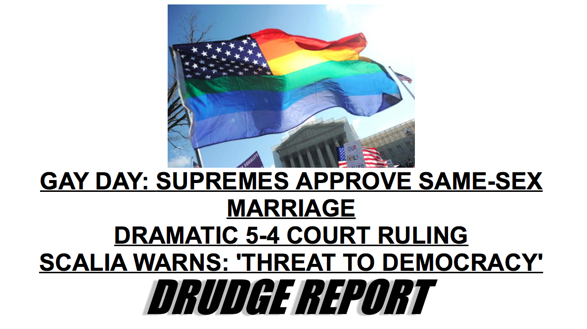 Same Sex Marriage legalized in all 50 States by the Supreme Court