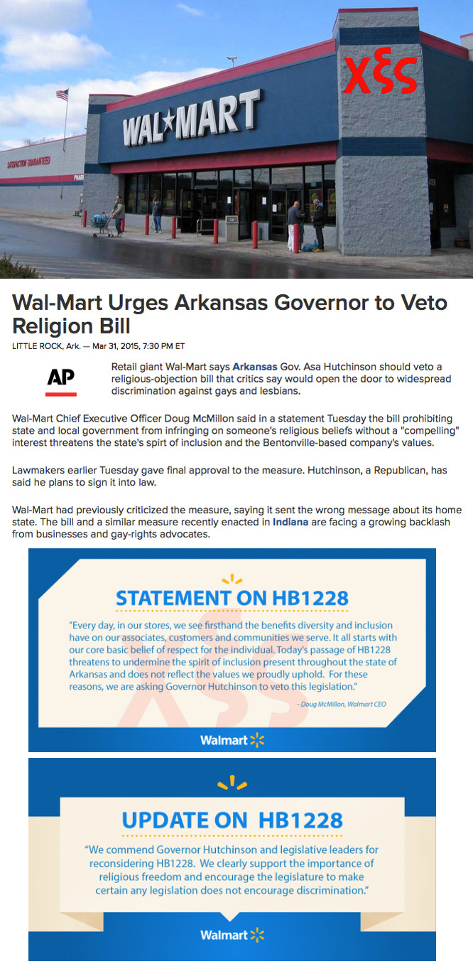 Walmart Embraces and Supports Perversion