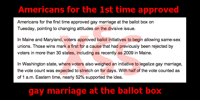 Americans Approve of Gay Marriage at the ballot box for the first time